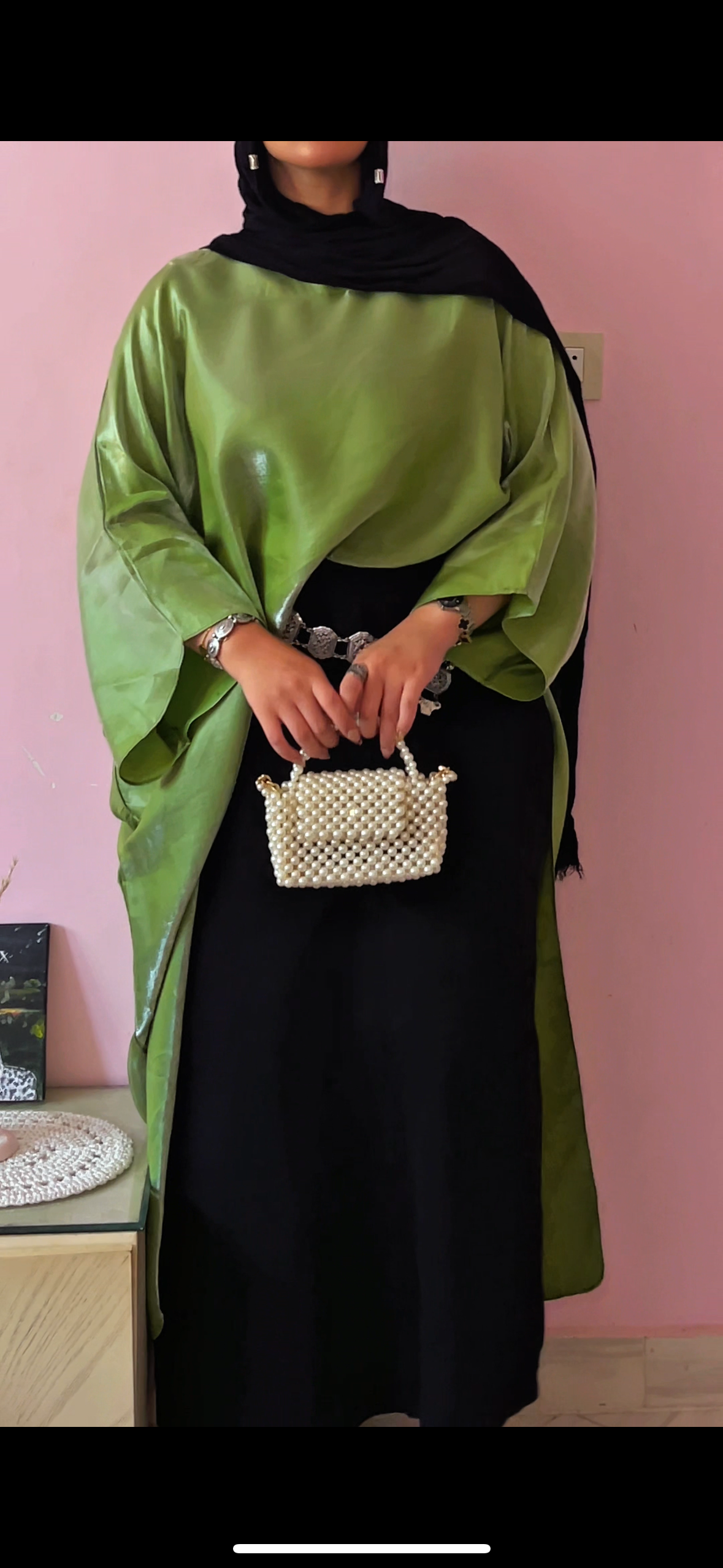 Shirt Dress Olive Sheen