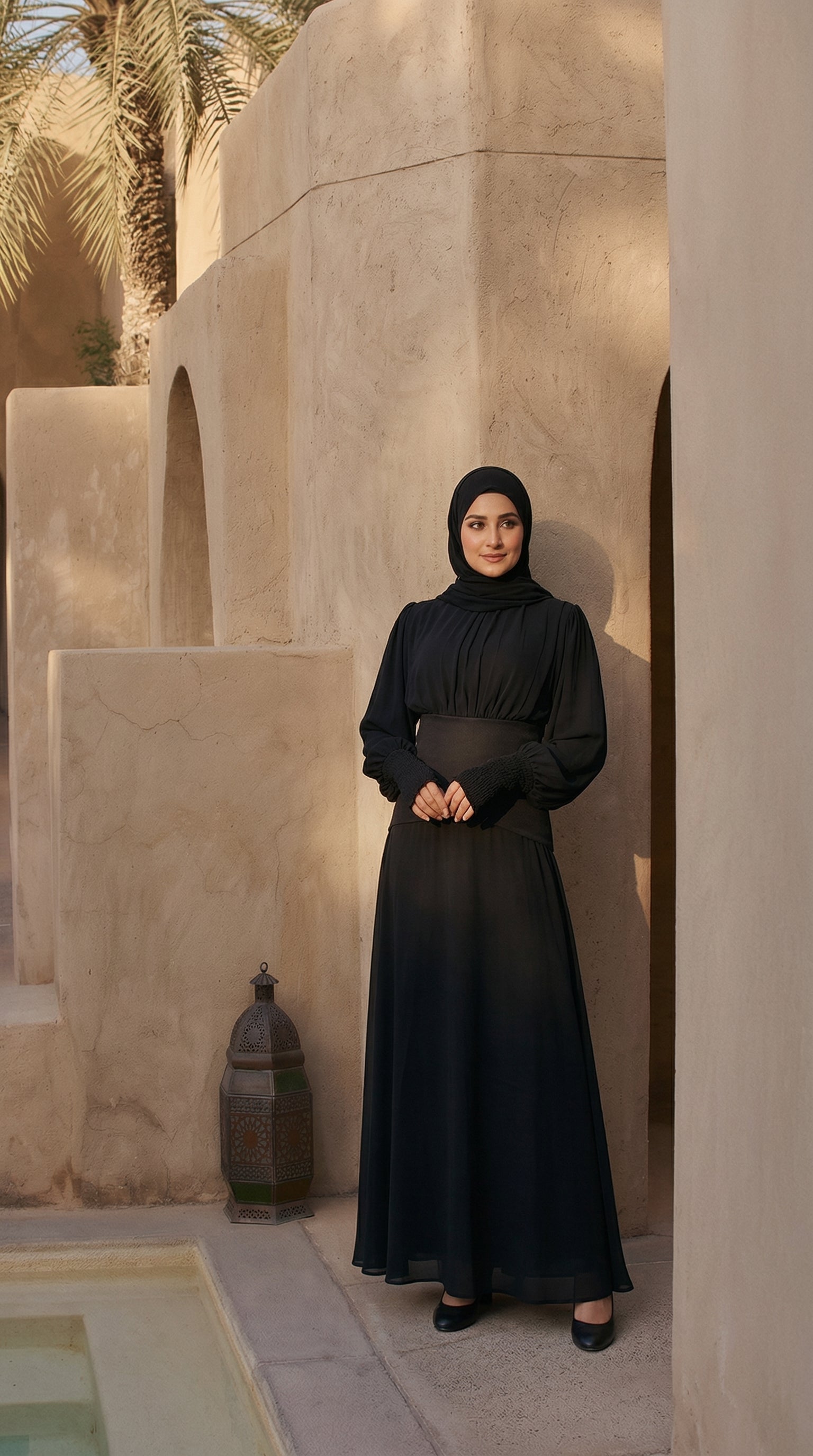 Chiffon Maxi Dress (Black)