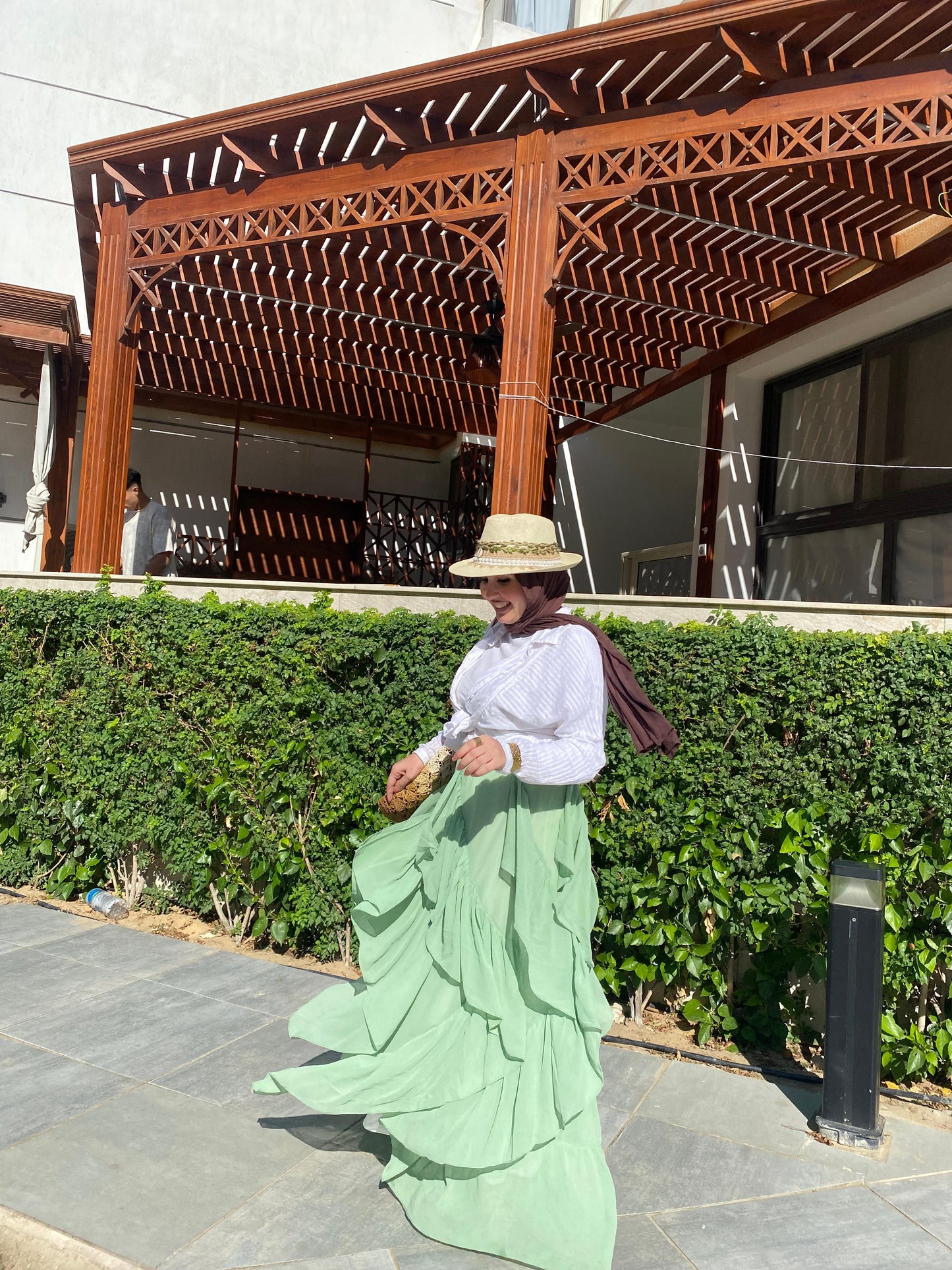Mint Breeze Ruffle Skirt