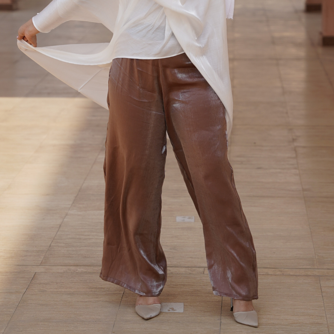 Shimmer Wide-Leg Pants
