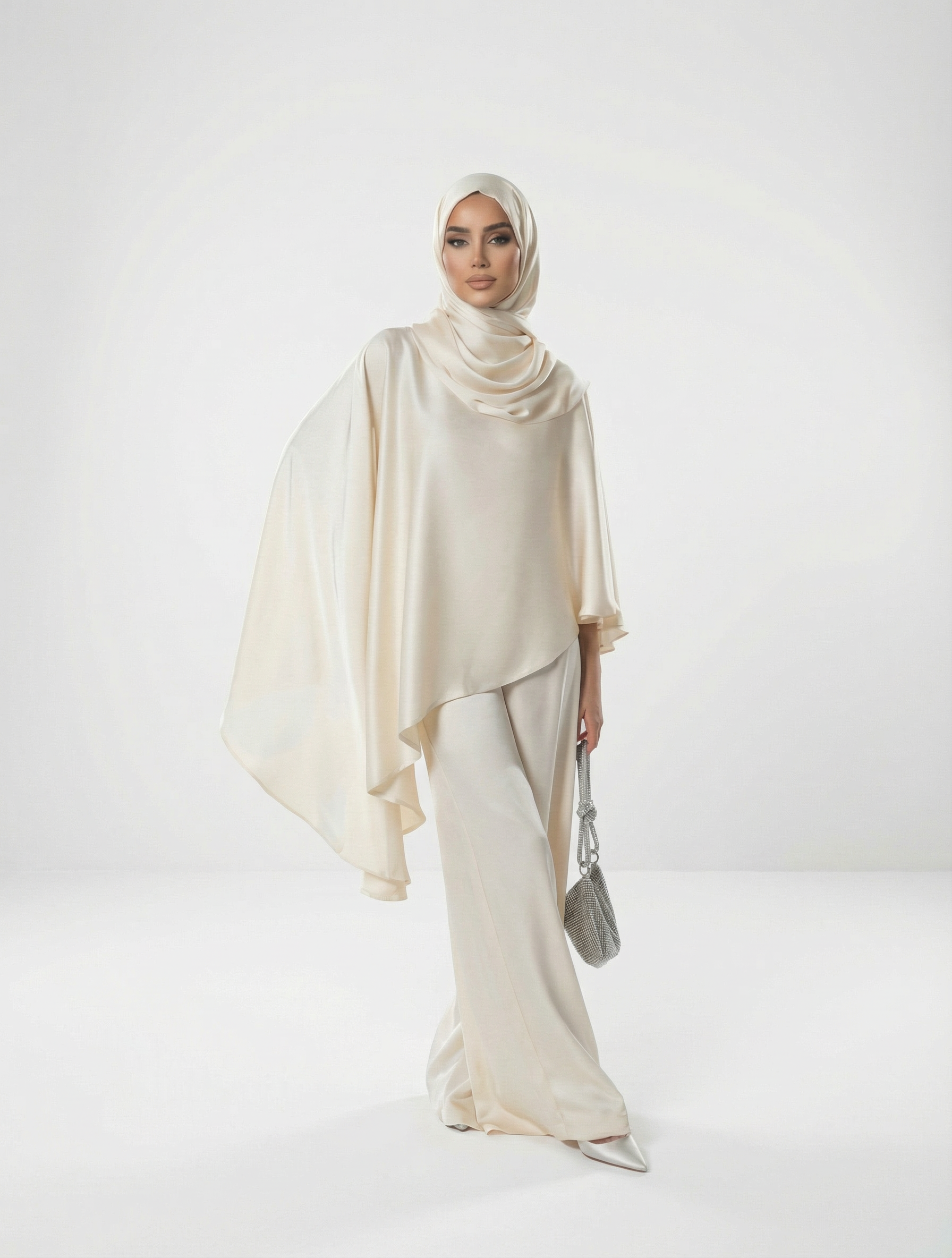 Ivory Grace Satin Flow Set