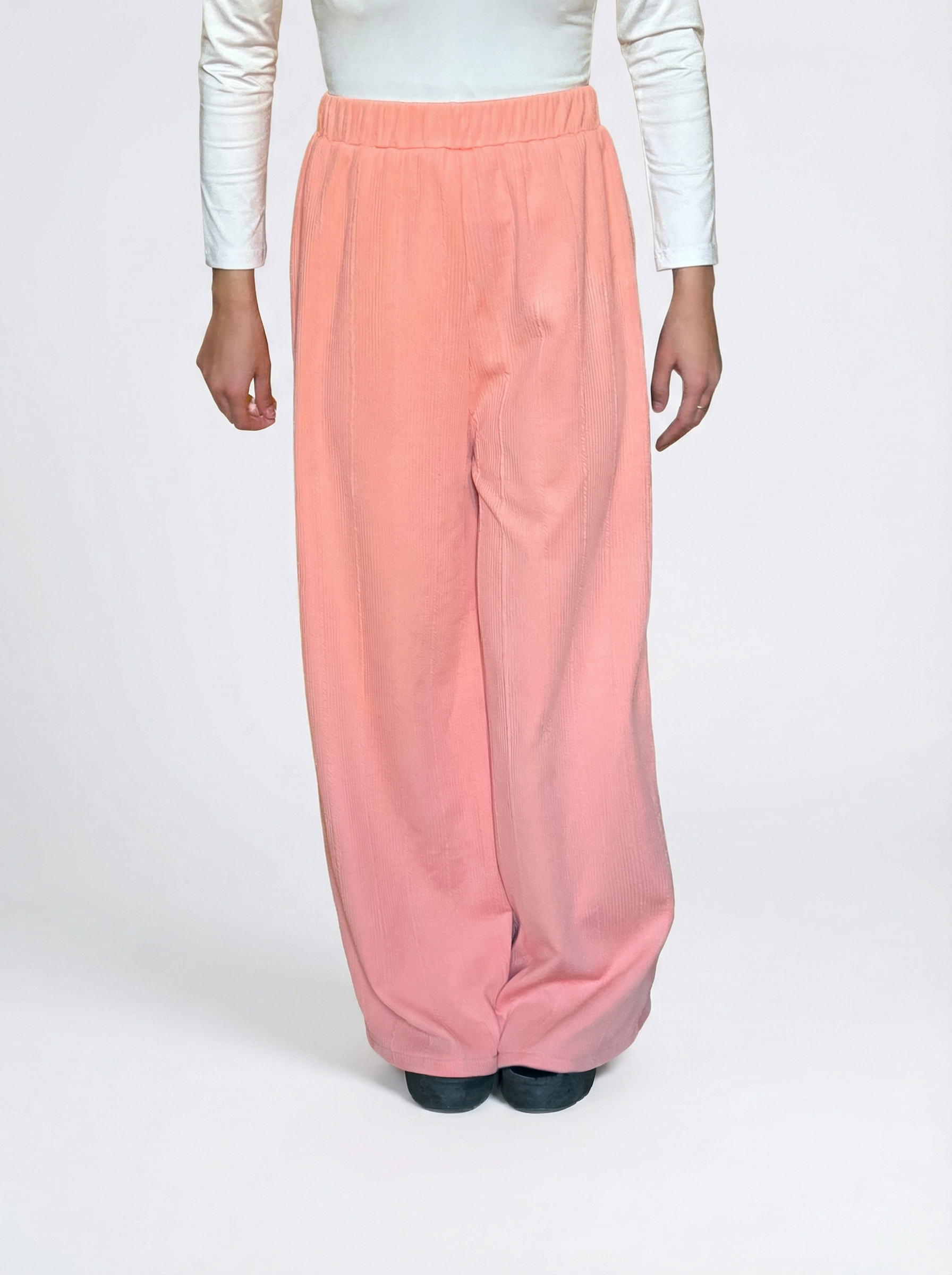 Mira Ribbed Pant - Peach