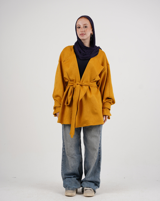 Aria Suede Jacket - Mustard