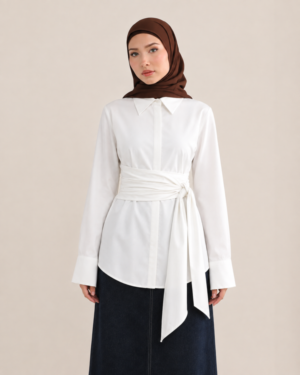 Obi Wrap Shirt - White