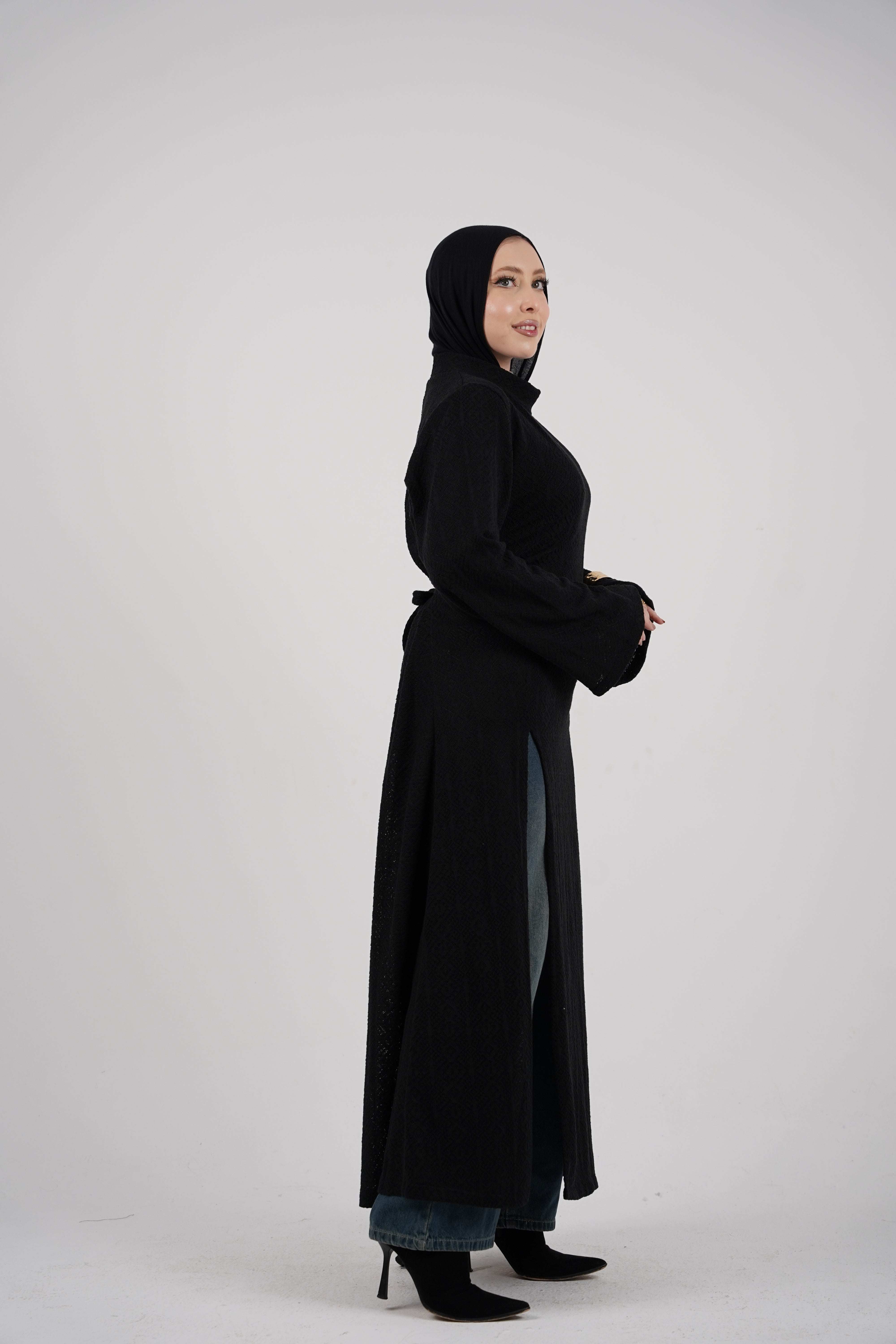 Diamond Knit Dress – Black