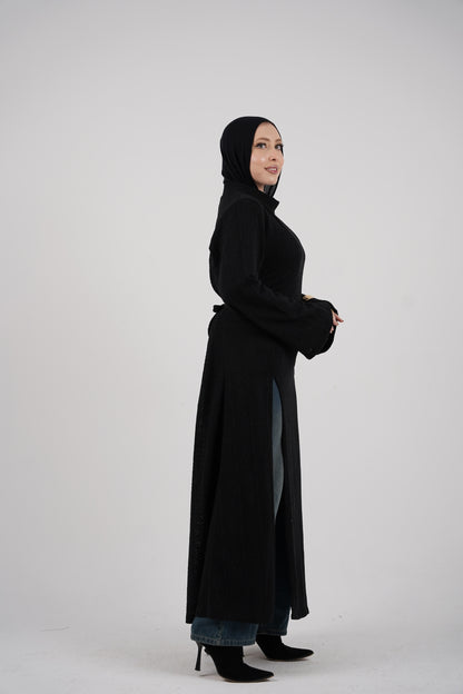 Diamond Knit Dress – Black