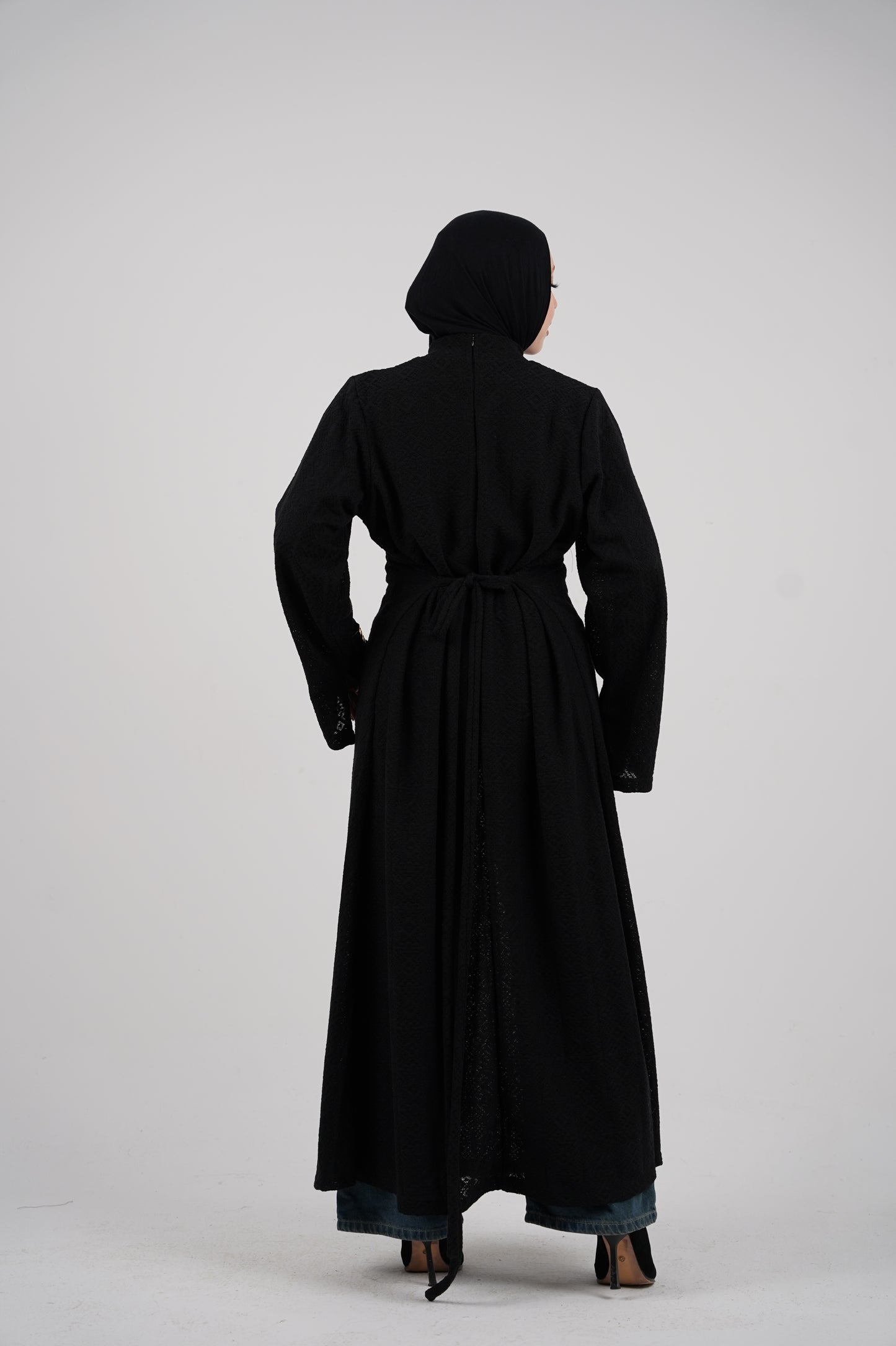 Diamond Knit Dress – Black