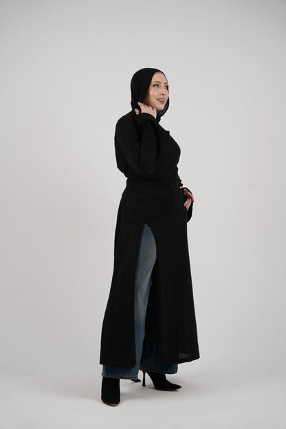 Diamond Knit Dress – Black