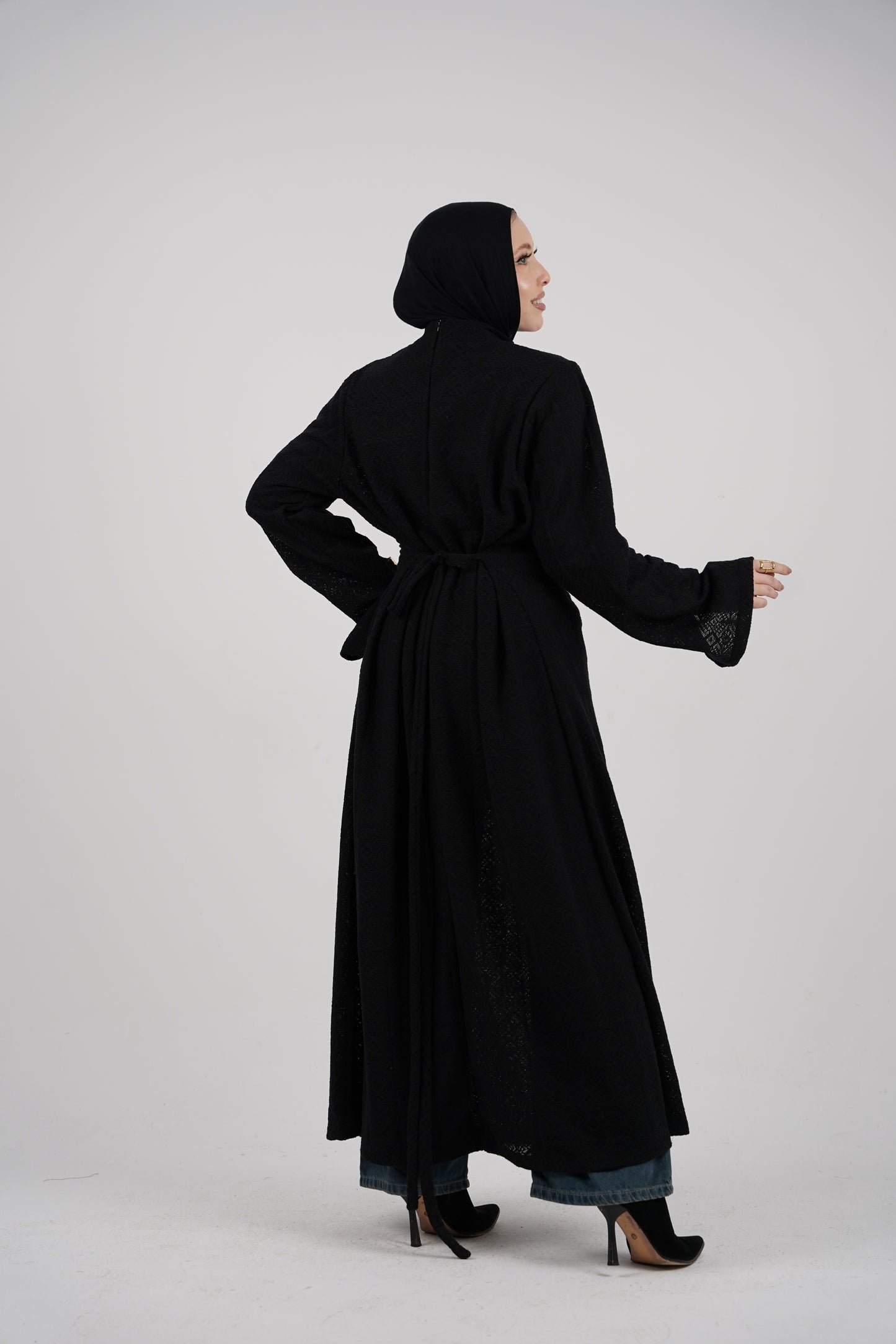 Diamond Knit Dress – Black