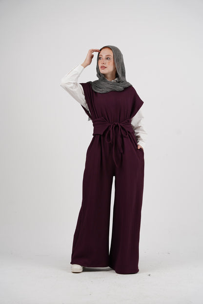 Celina Jumpsuit - Plum