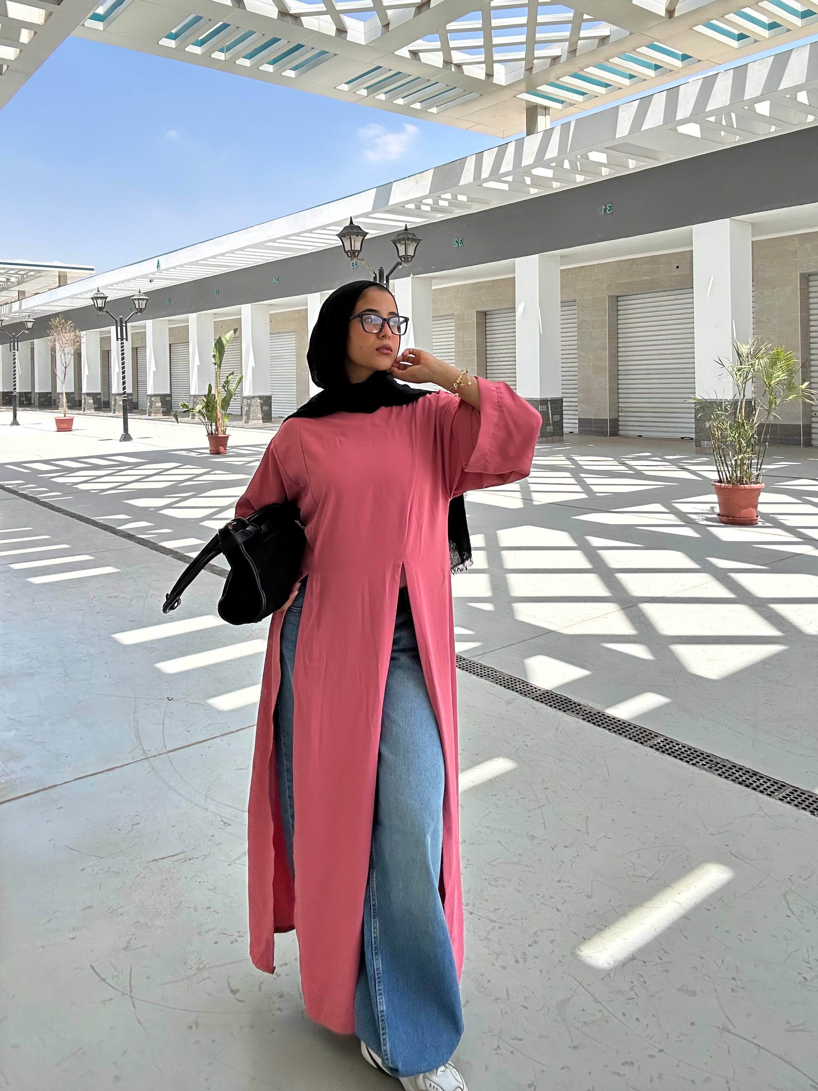Noir Flow Blouse - Dusty Rose