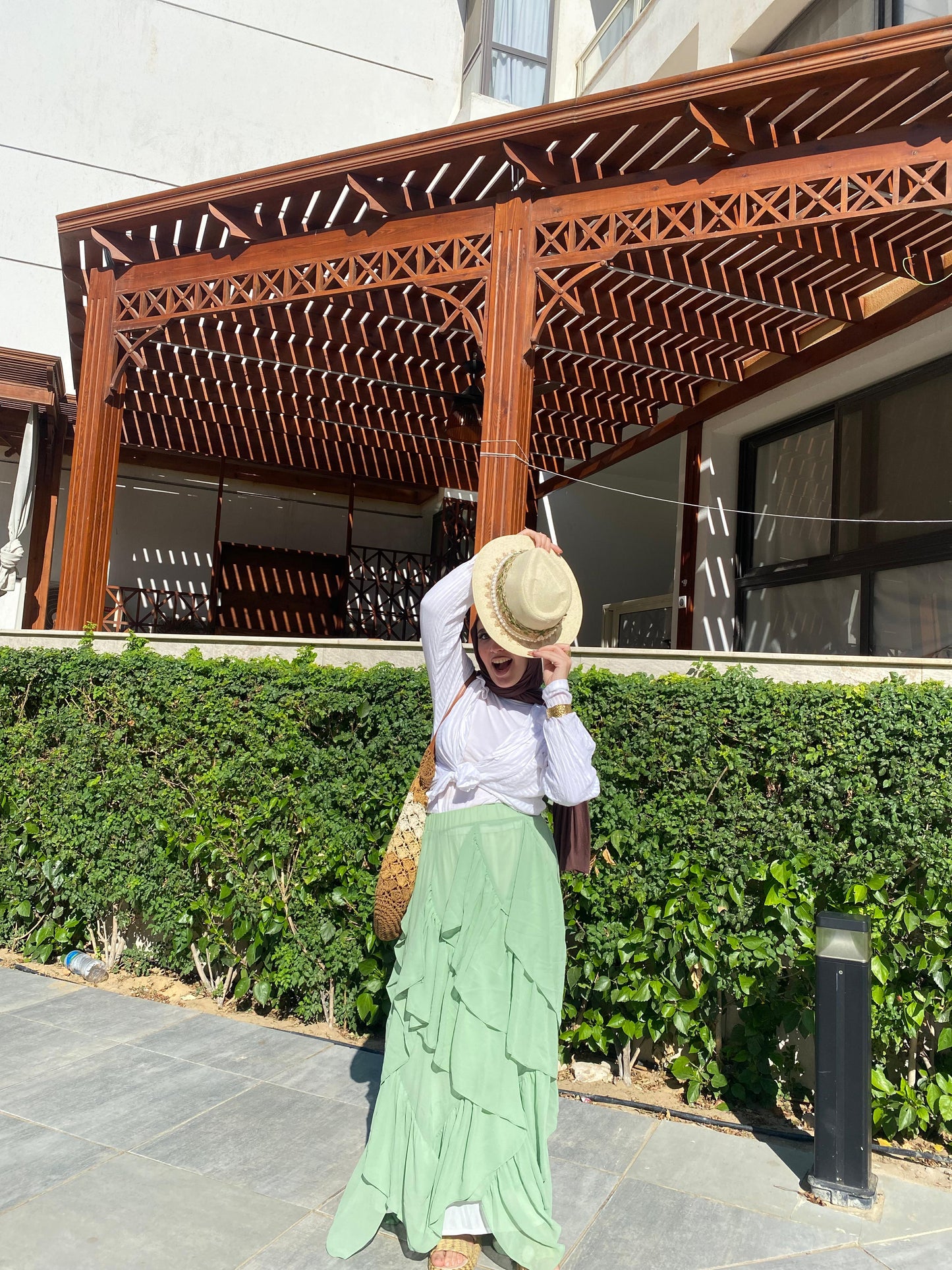 Mint Breeze Ruffle Skirt
