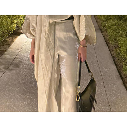 Shimmer Wide-Leg Pants