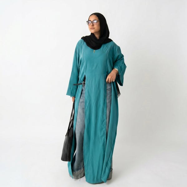 Noir Flow Blouse - Turquoise