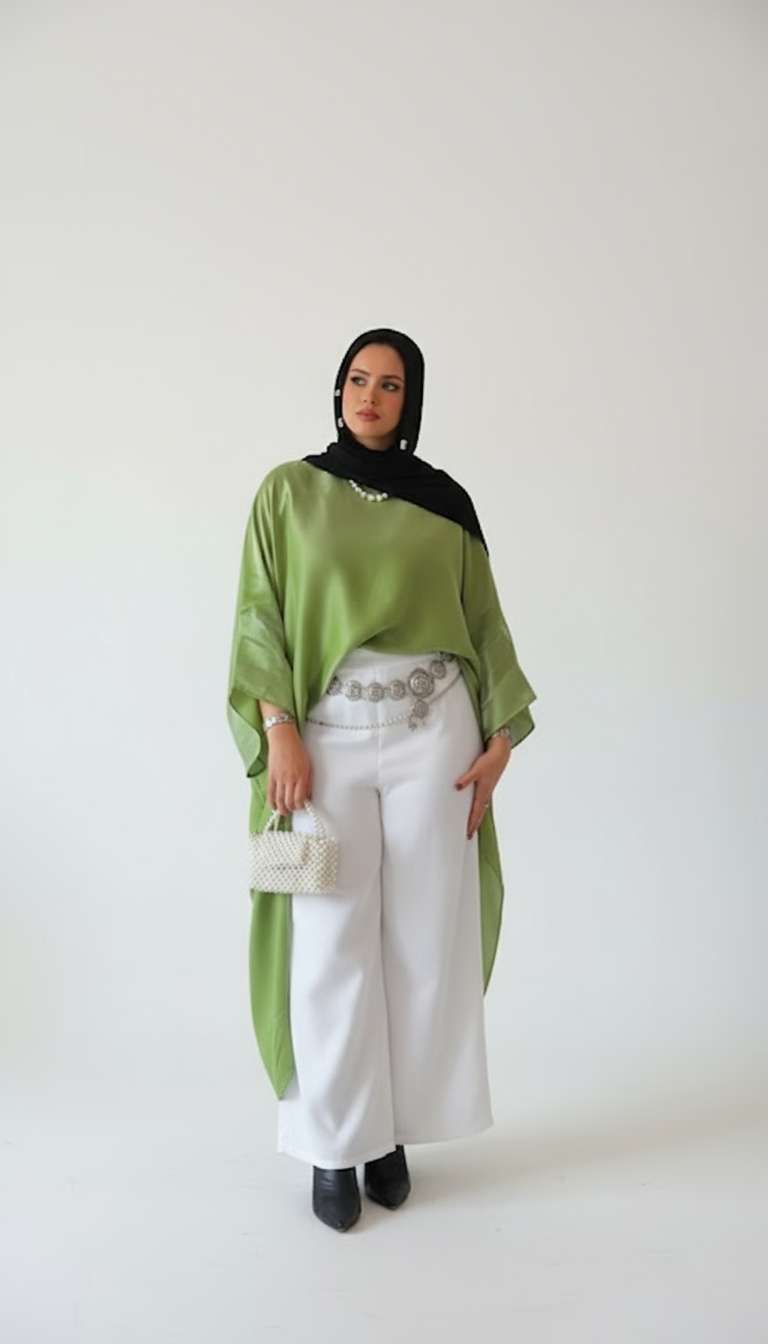 Shirt Dress Olive Sheen