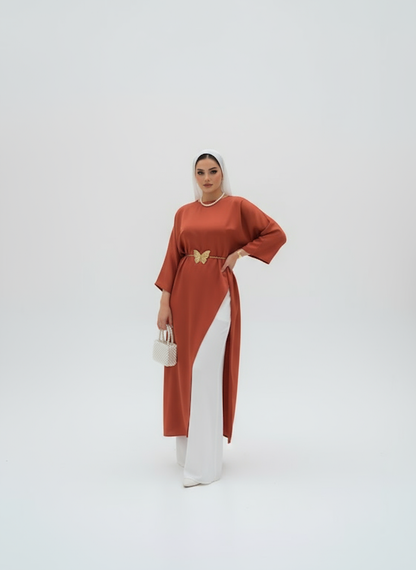 Shirt Dress Burnt Garnet