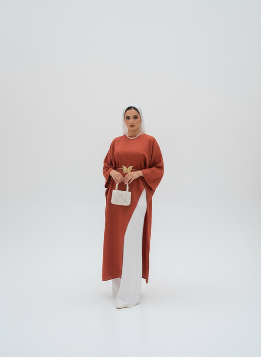 Shirt Dress Burnt Garnet